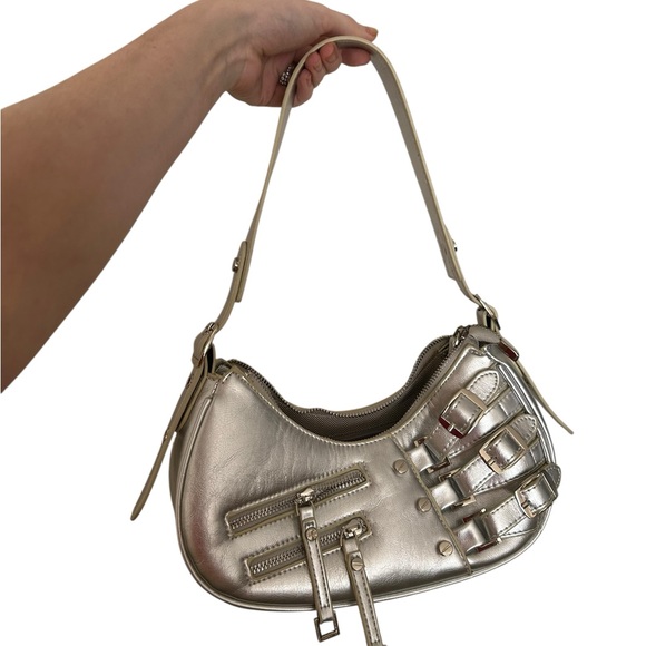 Silver Y2K Shoulder Bag - Picture 1 of 3